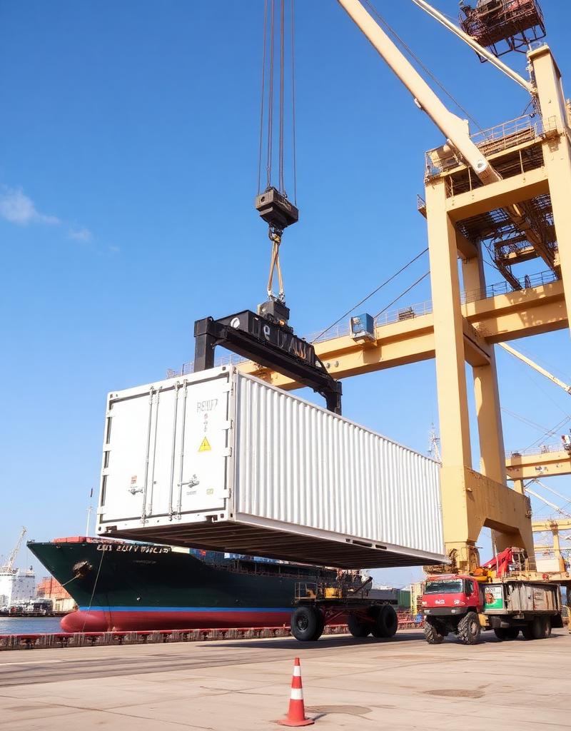 Container réfrigéré au Port de Dakar pour l'importation de fruits